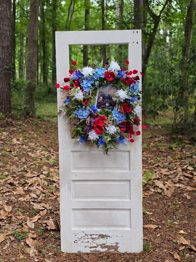 One Nation Under God Wreath | 30" Faith Americana Front Door | Christian Patriotic July 4th America 250 1776-2026
