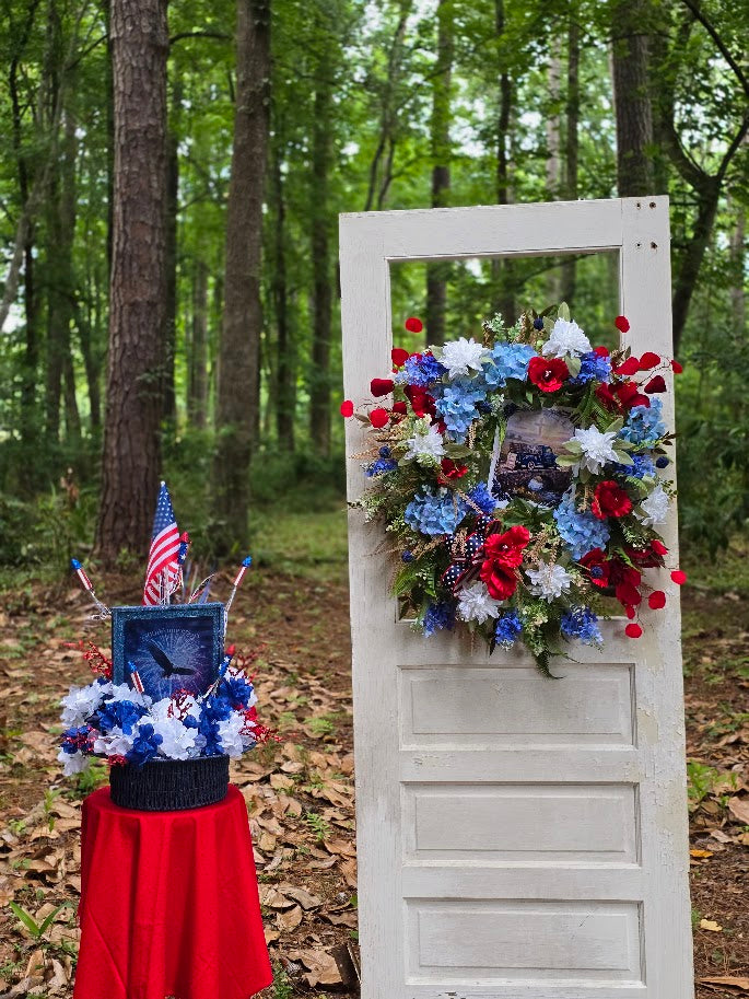 One Nation Under God Wreath | 30" Faith Americana Front Door | Christian Patriotic July 4th America 250 1776-2026