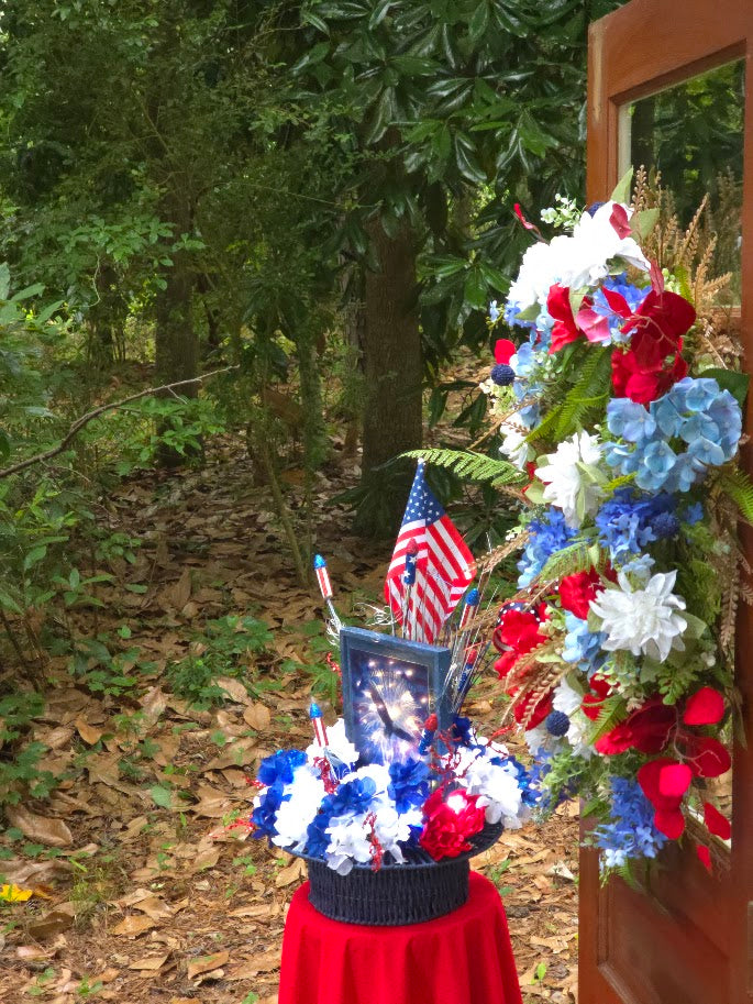 One Nation Under God Wreath | 30" Faith Americana Front Door | Christian Patriotic July 4th America 250 1776-2026