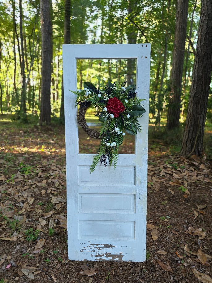 Patriotic Wreath | 24" Cascading Americana Front Door Wreath | Military Welcome Home July 4th 1776 2026