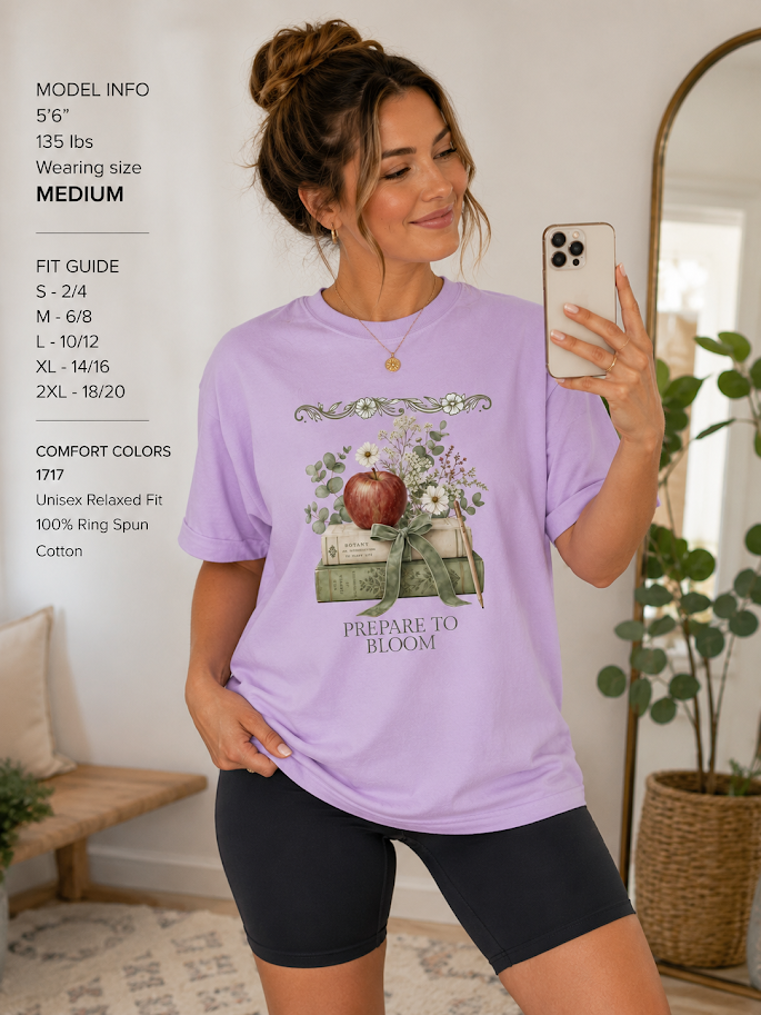 Blind Date With A Book Shirt |Comfort Colors Prepare To Bloom